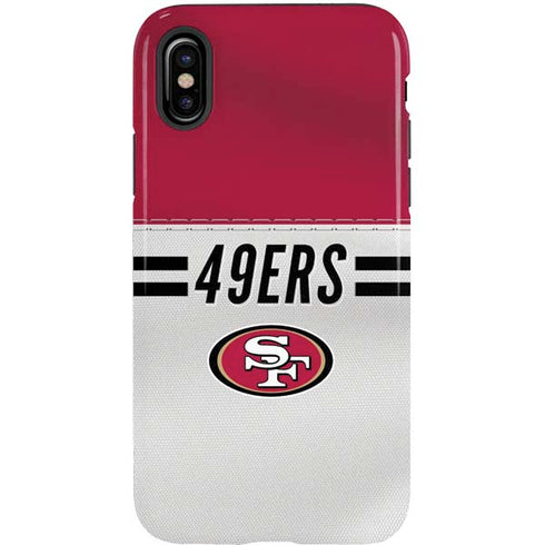 NFL San Francisco 49ers White Striped iPhone XS Pro Case