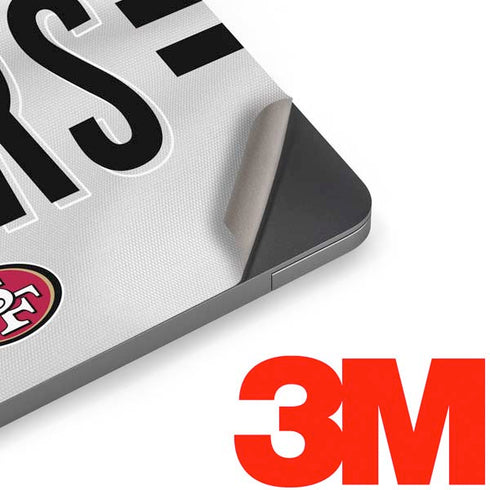 NFL San Francisco 49ers White Striped Apple MacBook Air Skin