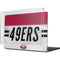 NFL San Francisco 49ers White Striped MacBook Pro 14in (2021-24) Case plus Skin