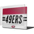 NFL San Francisco 49ers White Striped MacBook Pro 14in (2021-24) Case plus Skin