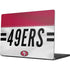 NFL San Francisco 49ers White Striped Apple MacBook Pro 14-inch Skin
