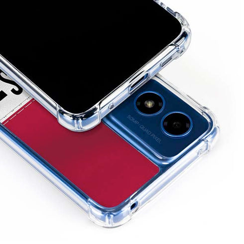 NFL San Francisco 49ers White Striped Moto G 5G (2024) Clear Case