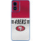 NFL San Francisco 49ers White Striped Moto G Play 4G (2024) Skin