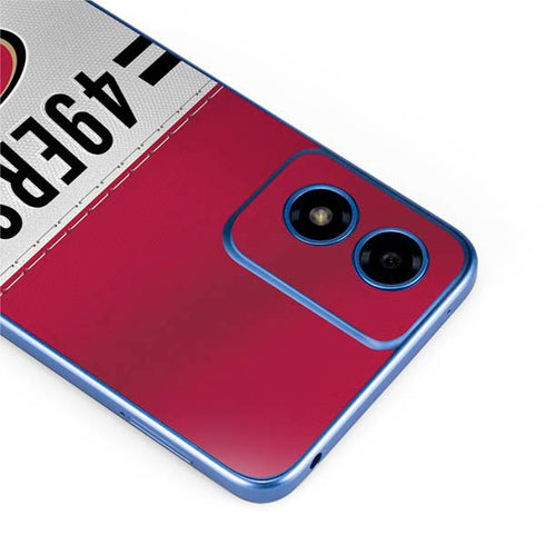 NFL San Francisco 49ers White Striped Moto G Play 4G (2024) Skin