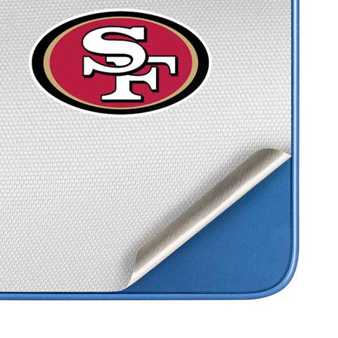 NFL San Francisco 49ers White Striped Moto G Play 4G (2024) Skin