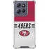 NFL San Francisco 49ers White Striped Moto G Play 5G (2025) Clear Case