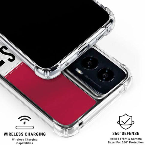 NFL San Francisco 49ers White Striped Moto G Power 5G (2024) Clear Case