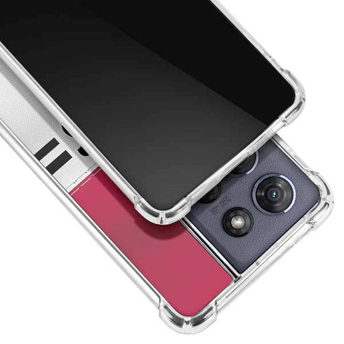 NFL San Francisco 49ers White Striped Moto G Stylus 5G (2025) Clear Case