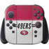 NFL San Francisco 49ers White Striped Nintendo Switch 2 (2025) with Joy-Con Skin