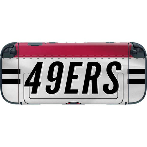 NFL San Francisco 49ers White Striped Nintendo Switch 2 (2025) with Joy-Con Skin