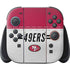 NFL San Francisco 49ers White Striped Nintendo Switch 2 (2025) Joy-Con Controller Skin
