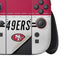 NFL San Francisco 49ers White Striped Nintendo Switch 2 (2025) Joy-Con Controller Skin