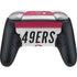 NFL San Francisco 49ers White Striped Nintendo Switch 2 (2025) Pro Controller Skin