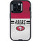 NFL San Francisco 49ers White Striped Otterbox Defender iPhone Skin