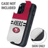 NFL San Francisco 49ers White Striped Otterbox Defender iPhone Skin