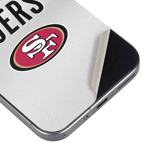 NFL San Francisco 49ers White Striped Google Pixel 9 Skin