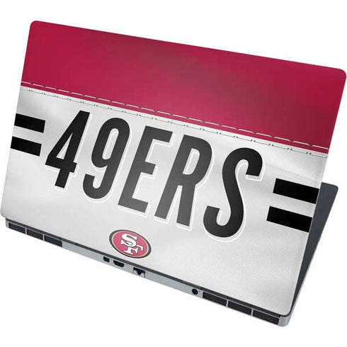 NFL San Francisco 49ers White Striped Dell Precision Skin