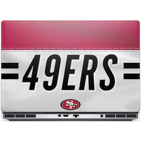 NFL San Francisco 49ers White Striped Dell Precision Skin