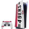 NFL San Francisco 49ers White Striped PlayStation PS5 Skins