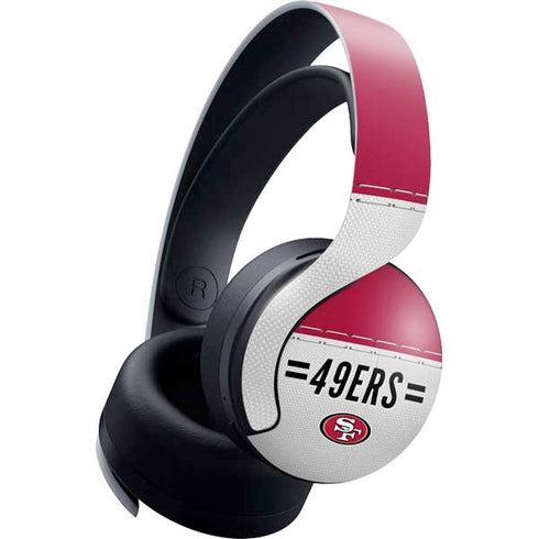 NFL San Francisco 49ers White Striped PlayStation PS5 Skins
