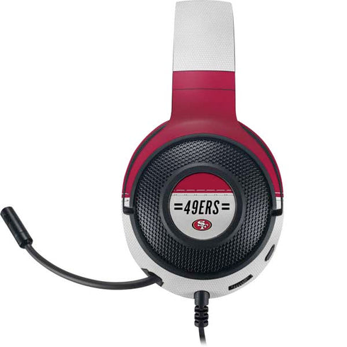 NFL San Francisco 49ers White Striped Razer Kraken X Skin