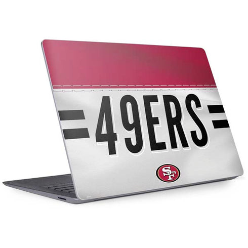 NFL San Francisco 49ers White Striped Surface Laptop 3 13.5in Skin