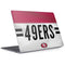 NFL San Francisco 49ers White Striped Surface Laptop 3 13.5in Skin