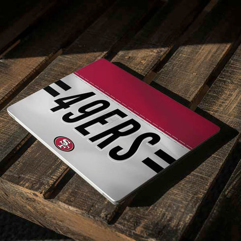 NFL San Francisco 49ers White Striped Surface Laptop 3 13.5in Skin
