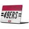 NFL San Francisco 49ers White Striped Surface Laptop 7 13.8in Skin
