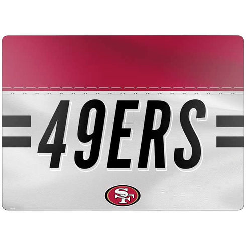 NFL San Francisco 49ers White Striped Surface Laptop 7 13.8in Skin