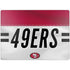 NFL San Francisco 49ers White Striped Surface Laptop 7 13.8in Skin