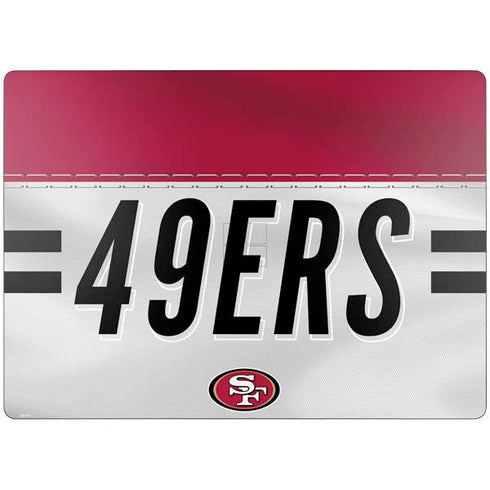 NFL San Francisco 49ers White Striped Surface Laptop 7 15in Skin