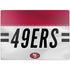 NFL San Francisco 49ers White Striped Surface Laptop 7 15in Skin