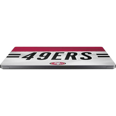 NFL San Francisco 49ers White Striped Surface Laptop 7 15in Skin