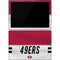 NFL San Francisco 49ers White Striped Surface Pro 7 Skin
