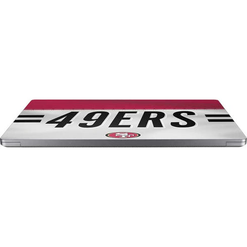 NFL San Francisco 49ers White Striped Laptop Skins