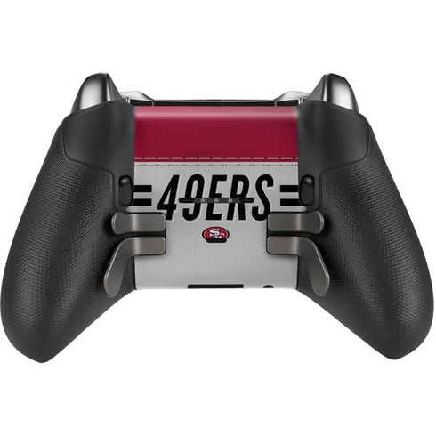 NFL San Francisco 49ers White Striped Xbox Elite Wireless Controller Series 2 Skin