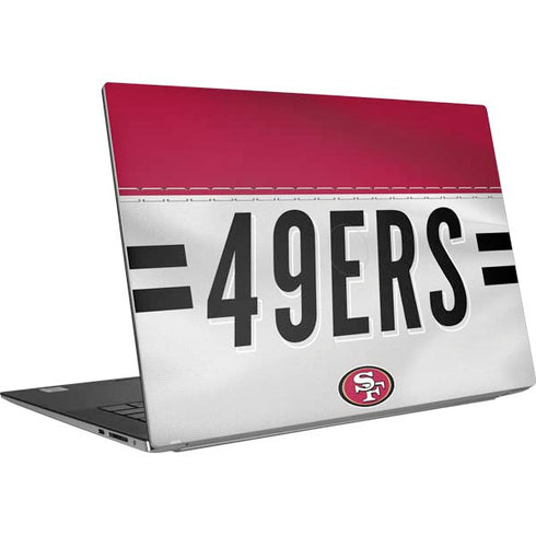 NFL San Francisco 49ers White Striped Dell XPS Skin