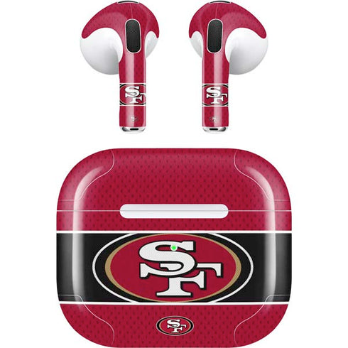 NFL San Francisco 49ers Zone Block Apple AirPods (3rd Gen 2021) Skin