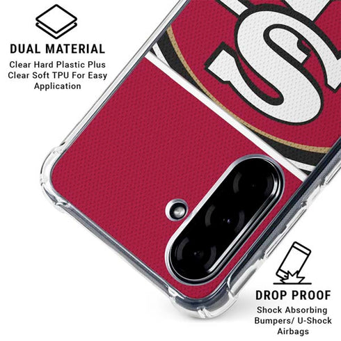 NFL San Francisco 49ers Zone Block Galaxy A36 5G Clear Case