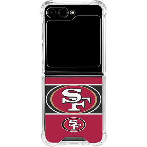 NFL San Francisco 49ers Zone Block Galaxy Z Flip6 Clear Case