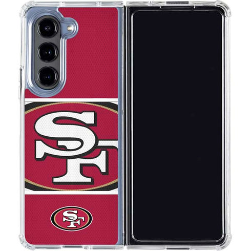 NFL San Francisco 49ers Zone Block Galaxy Z Fold5 5G Clear Case