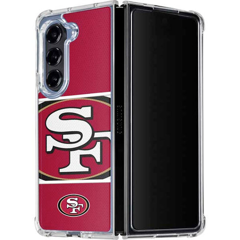 NFL San Francisco 49ers Zone Block Galaxy Z Fold5 5G Clear Case