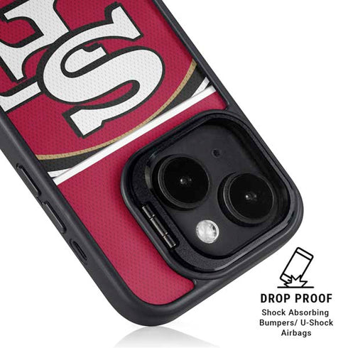 NFL San Francisco 49ers Zone Block iPhone 14 Plus Kickstand Case
