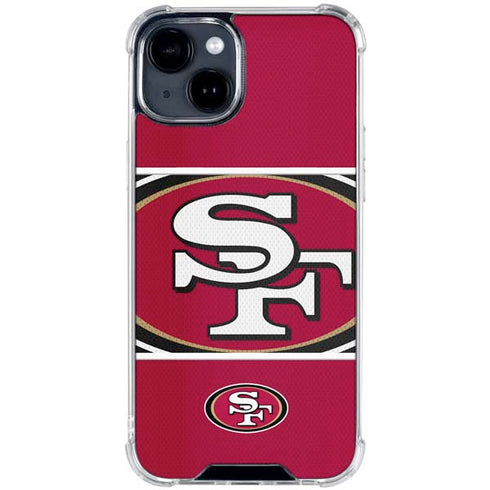 NFL San Francisco 49ers Zone Block iPhone 15 Clear Case