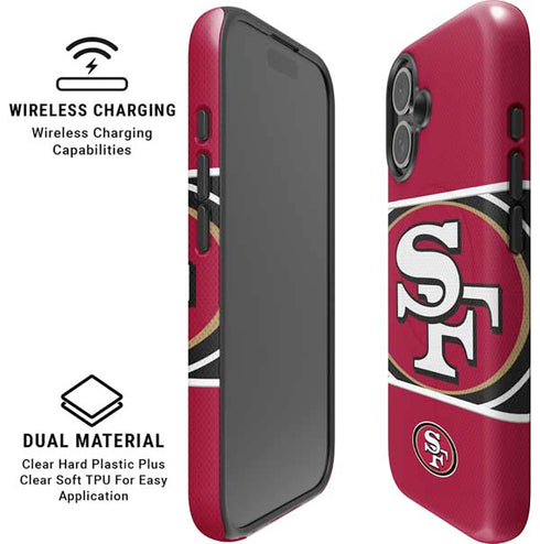 NFL San Francisco 49ers Zone Block iPhone 16 Plus Magsafe Impact Case