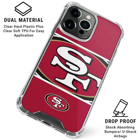 NFL San Francisco 49ers Zone Block iPhone 16 Pro Clear Case