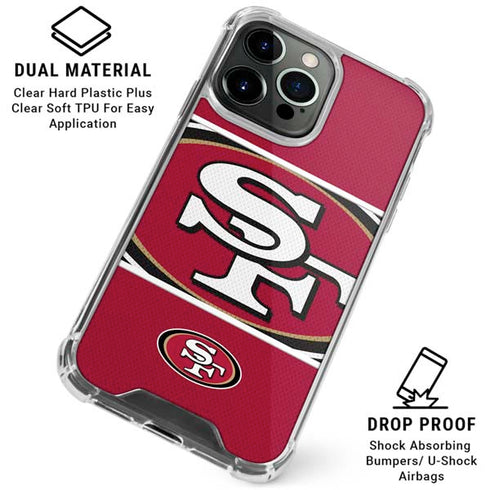 NFL San Francisco 49ers Zone Block iPhone 16 Pro Max Clear Case