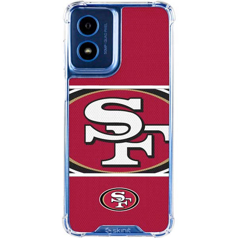 NFL San Francisco 49ers Zone Block Moto G 5G (2024) Clear Case