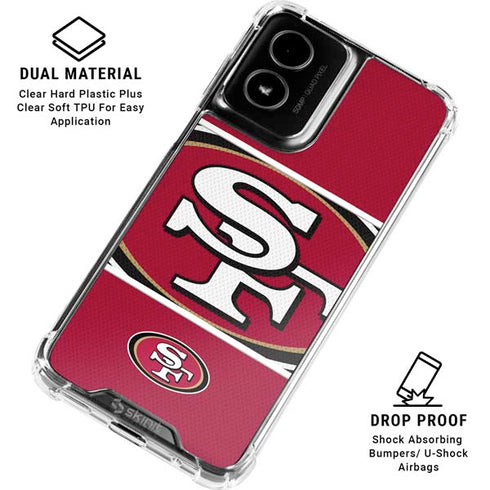 NFL San Francisco 49ers Zone Block Moto G Power 5G (2024) Clear Case
